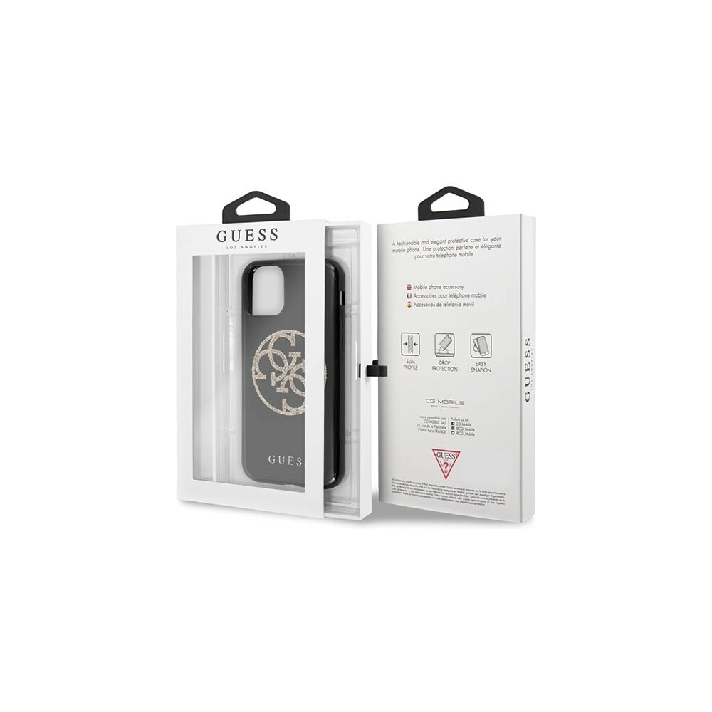 Hurtownia GSM - Etui Guess GUHCN58TPUBKGLG Apple iPhone 11 Pro czarny/black hard case Glitter 4G Circle Logo - GUE189BLK - {ean13} - Hurt