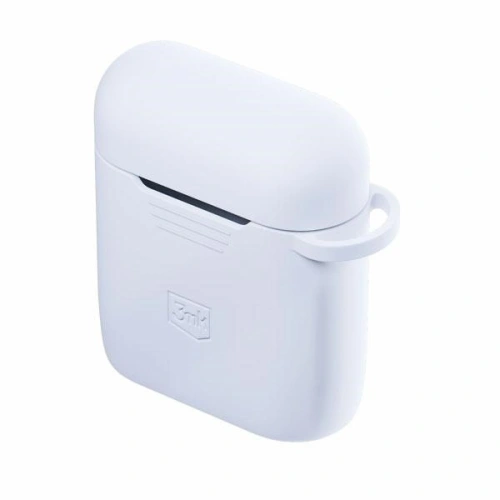 Etui 3MK Silicon Case Apple AirPods 2 + karabińczyk białe/white