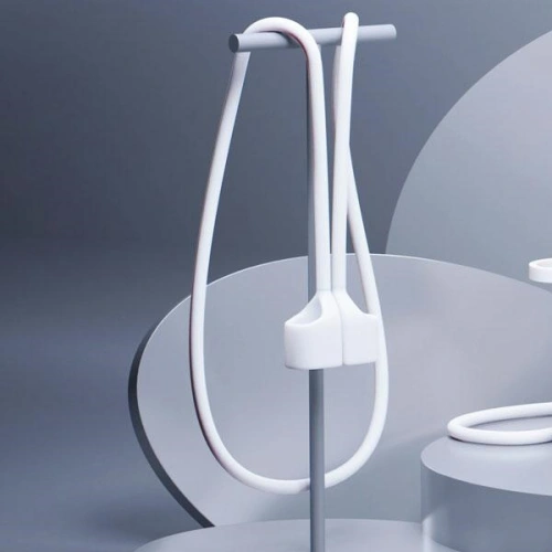 Etui 3MK Silicon Case Apple AirPods 3 + karabińczyk białe/white