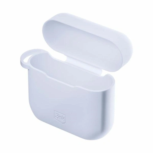 Etui 3MK Silicon Case Apple AirPods 3 + karabińczyk białe/white