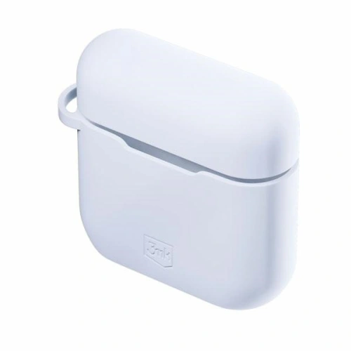 Etui 3MK Silicon Case Apple AirPods 3 + karabińczyk białe/white
