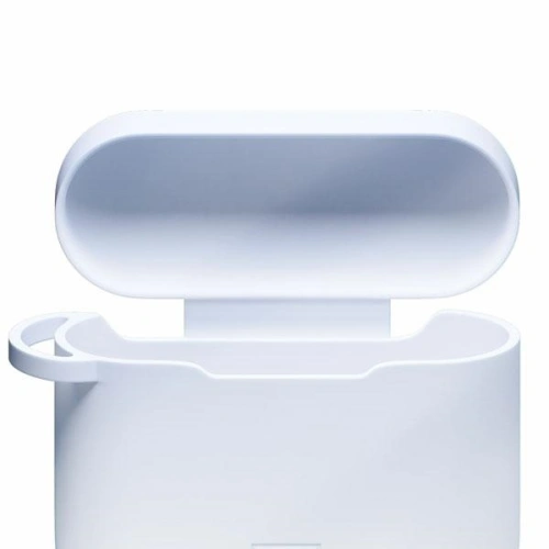 Etui 3MK Silicon Case Apple AirPods 3 + karabińczyk białe/white