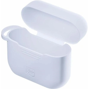 Etui 3MK Silicon Case Apple AirPods Pro + karabińczyk białe/white