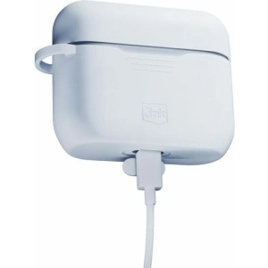 Etui 3MK Silicon Case Apple AirPods Pro + karabińczyk białe/white
