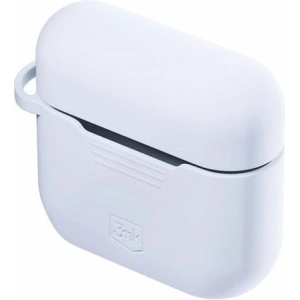 Etui 3MK Silicon Case Apple AirPods Pro + karabińczyk białe/white