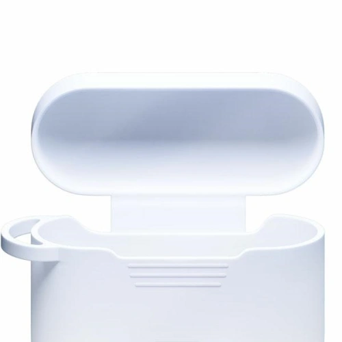 Etui 3MK Silicon Case Apple AirPods Pro + karabińczyk białe/white