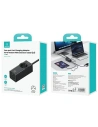 Hurtownia GSM - Listwa zasilająca USAMS AC / AC 2200W, USB-A 5W, 3xUSB-C 67W GaN PD QC FCP ADC PPS czarny/black - USA1087 - {ean13} - Hurt