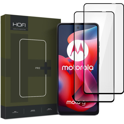 Hofi Distributor - 5906302307883 - HOFI479 - Hofi Glass Pro+ Motorola Moto G04 / G24 Black [2 PACK] - B2B homescreen