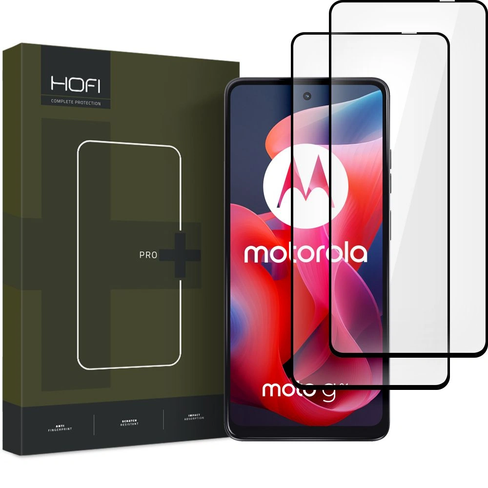 Hurtownia GSM - Tvrzené sklo Hofi Glass Pro+ Motorola Moto G04 / G24 Černé [2 PACK] - HOFI479 - {ean13} - Hurt