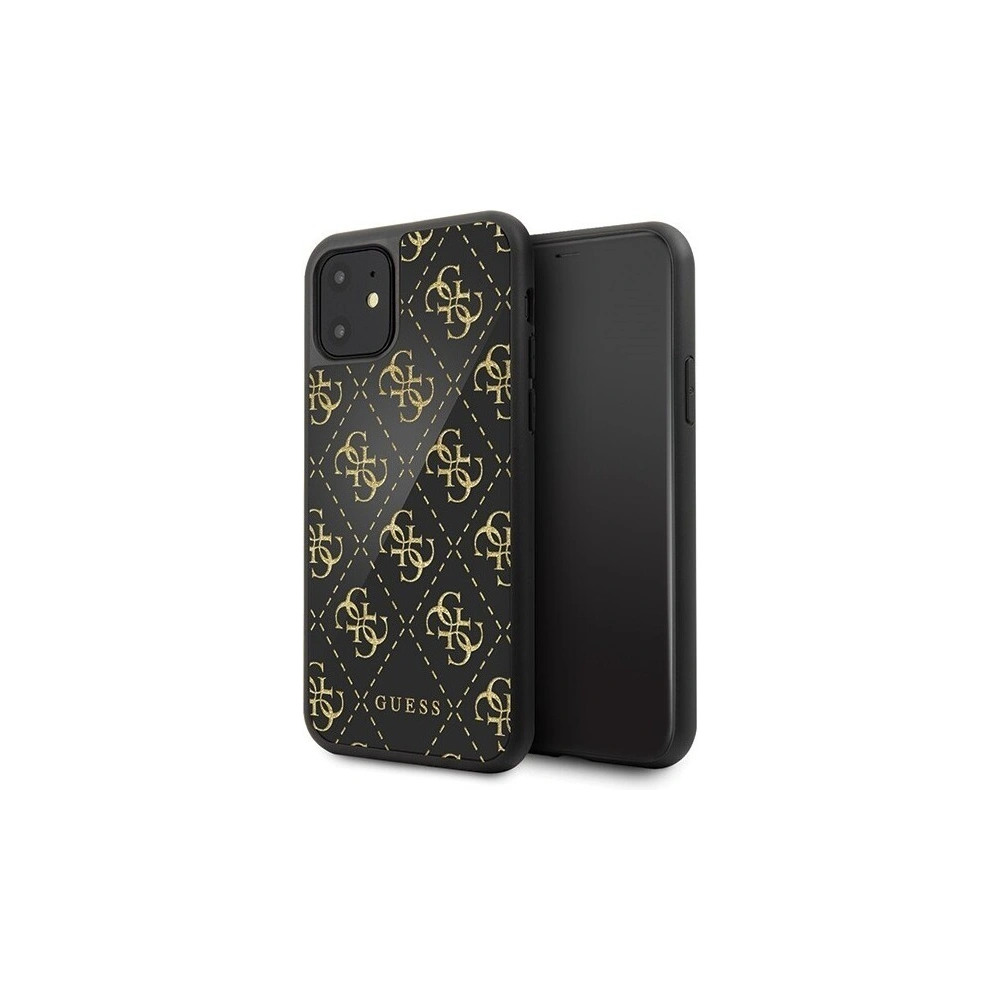 Hurtownia GSM - Etui Guess GUHCN614GGPBK Apple iPhone 11 czarny/black hard case 4G Double Layer Glitter - GUE194BLK - {ean13} - Hurt