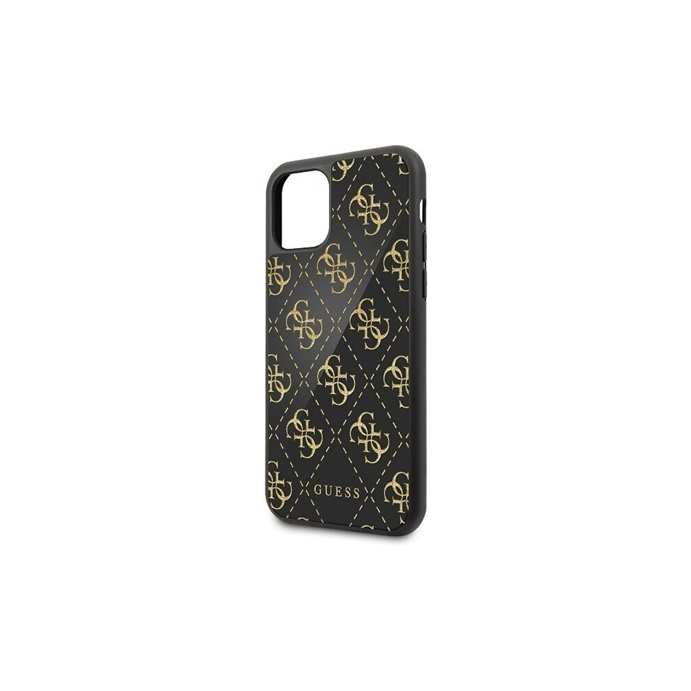 Hurtownia GSM - Etui Guess GUHCN614GGPBK Apple iPhone 11 schwarz/black Hardcase 4G Doppelschicht Glitzer - GUE194BLK - {ean13} - Hurt