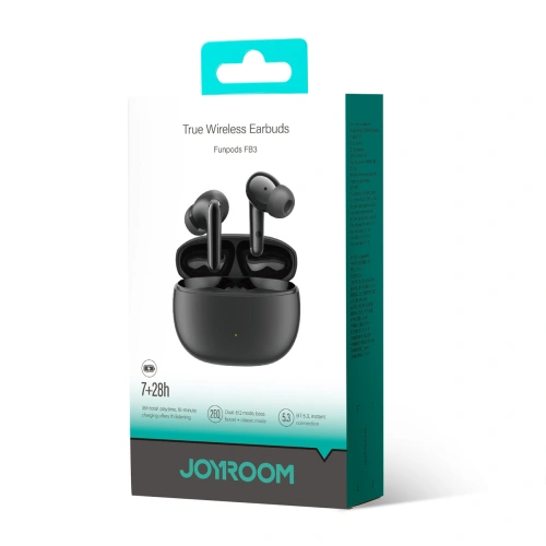 Słuchawki bezprzewodowe dokanałowe TWS Joyroom Funpods Series JR-FB3 Bluetooth 5.3 czarne