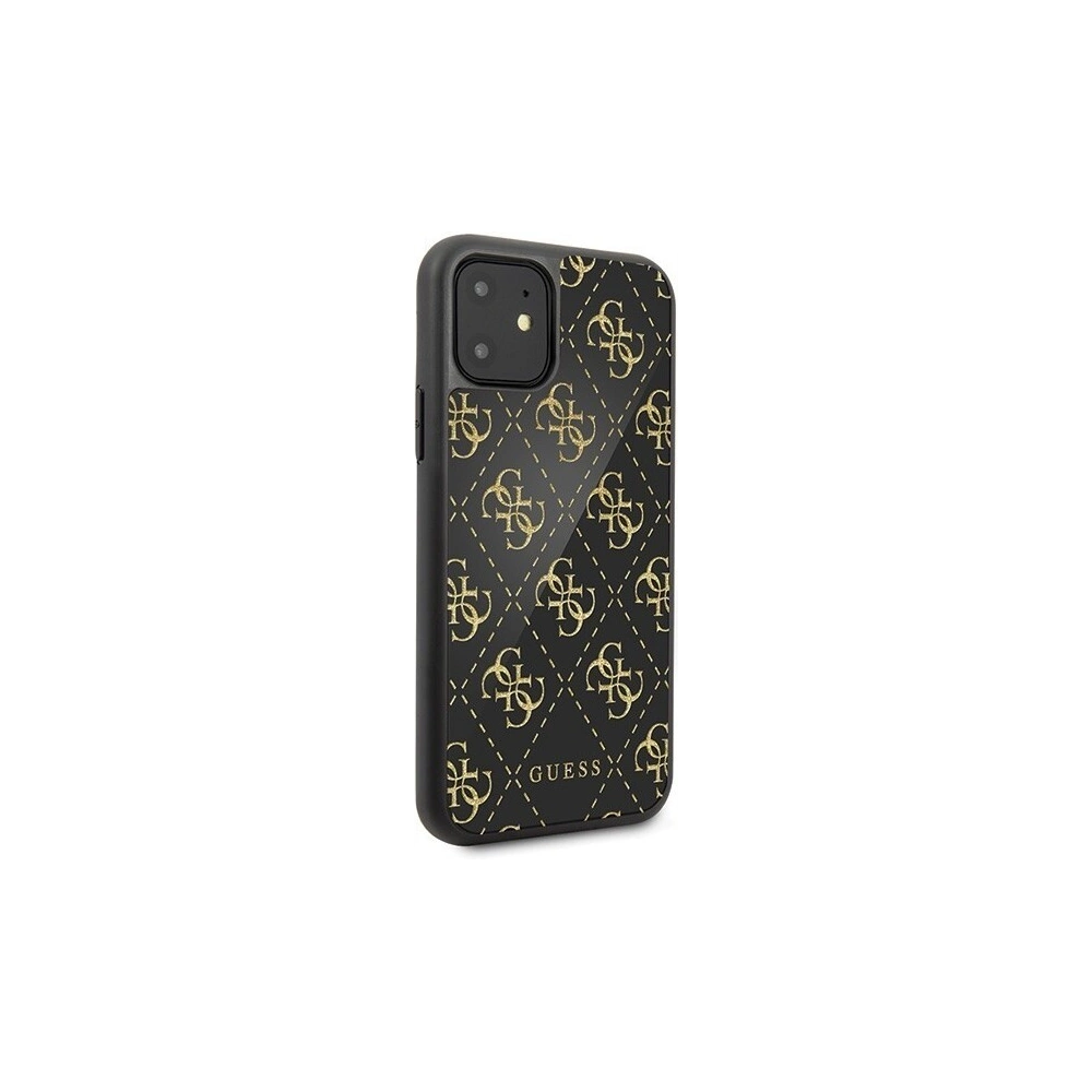 Hurtownia GSM - Etui Guess GUHCN614GGPBK Apple iPhone 11 schwarz/black Hardcase 4G Doppelschicht Glitzer - GUE194BLK - {ean13} - Hurt