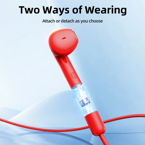 Bezprzewodowe słuchawki douszne Joyroom JR-DS1 Bluetooth 5.3 czerwone