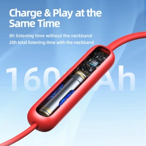 Hurtownia GSM - Bezdrátová sluchátka do uší Joyroom JR-DS1 Bluetooth 5.3 červená - JYR984 - {ean13} - Hurt