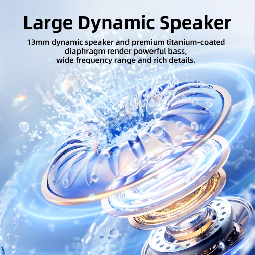 Bezprzewodowe słuchawki douszne Joyroom JR-DS1 Bluetooth 5.3 czerwone