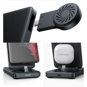 Wholesale Joyroom 4-in-1 Charging Station JR-WQS01 black - JYR985 - {ean13} - Hurt