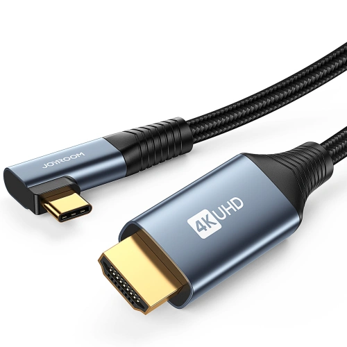 Kabel kątowy Joyroom SY-20C1 USB-C / HDMI 4K 60Hz 2m szary