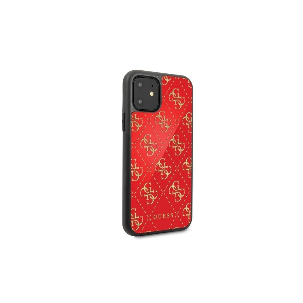 Wholesale Guess GUHCN614GGPRE iPhone 11 red hard case 4G Double Layer Glitter - GUE195RED - {ean13} - Hurt