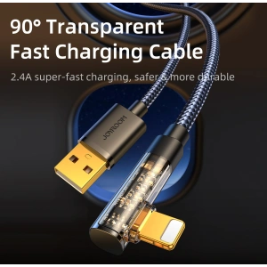 Hurtownia GSM - Kabel kątový Joyroom S-UL012A6 USB-A / Ligtning 2.4A 1.2m modrý - JYR990 - {ean13} - Hurt