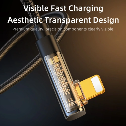 Kabel kątowy Joyroom S-UL012A6 USB-A / Ligtning 2.4A 1.2m niebieski