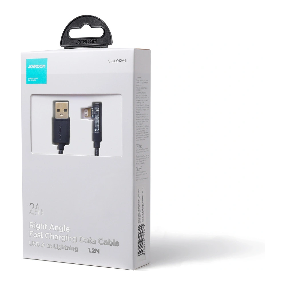 Hurtownia GSM - Kabel kątový Joyroom S-UL012A6 USB-A / Ligtning 2.4A 1.2m modrý - JYR990 - {ean13} - Hurt