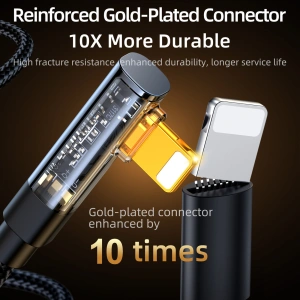Hurtownia GSM - Cablul unghiular Joyroom S-UL012A6 USB-A / Lightning 2.4A 1.2m albastru - JYR990 - {ean13} - Hurt