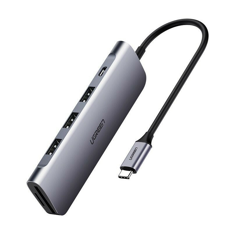 Ugreen Distributor - 6957303855988 - UGR178 - Adapter 6in1 UGREEN Hub USB-C to 3x USB 3.0 + USB-C PD + SD + microSD - B2B homescreen