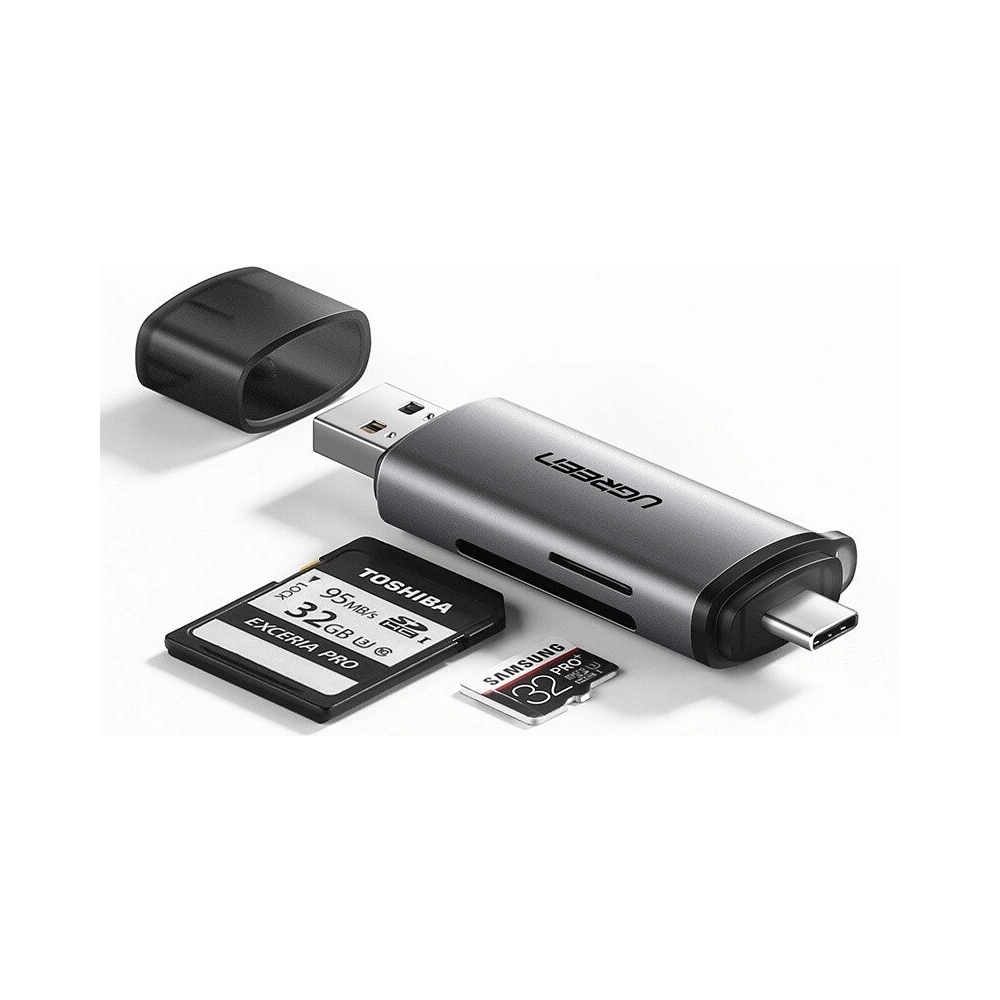 Hurtownia GSM - Adapter USB + USB-C UGREEN czytnik kart SD + microSD - UGR179 - {ean13} - Hurt