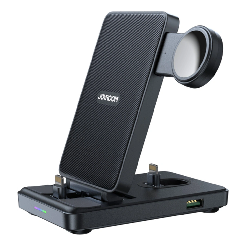 Hurtownia GSM - Statie de încărcare 4w1 Joyroom JR-WQS02 Apple iPhone / AirPods / Apple Watch neagră - JYR991 - {ean13} - Hurt