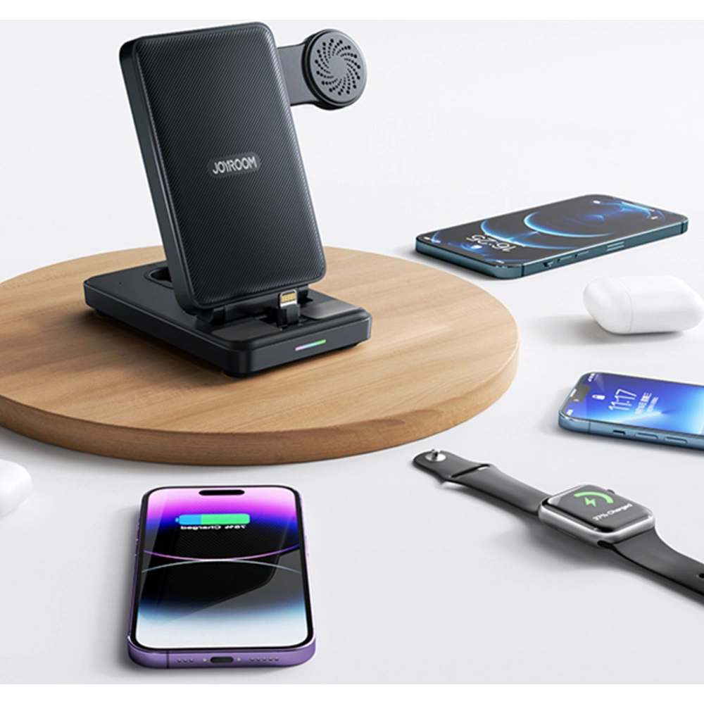 Hurtownia GSM - Statie de încărcare 4w1 Joyroom JR-WQS02 Apple iPhone / AirPods / Apple Watch neagră - JYR991 - {ean13} - Hurt