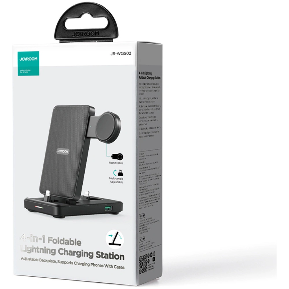 Hurtownia GSM - Statie de încărcare 4w1 Joyroom JR-WQS02 Apple iPhone / AirPods / Apple Watch neagră - JYR991 - {ean13} - Hurt