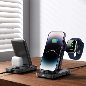 Hurtownia GSM - Töltőállomás 4w1 Joyroom JR-WQS02 Apple iPhone / AirPods / Apple Watch fekete - JYR991 - {ean13} - Hurt