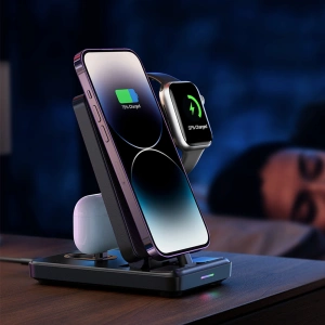 Hurtownia GSM - Töltőállomás 4w1 Joyroom JR-WQS02 Apple iPhone / AirPods / Apple Watch fekete - JYR991 - {ean13} - Hurt