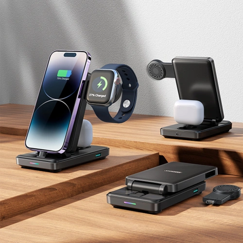 Stacja ładująca 4w1 Joyroom JR-WQS02 Apple iPhone / AirPods / Apple Watch czarna