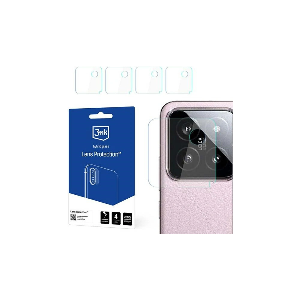 Hurtownia GSM - Szkło hybrydowe na obiektyw aparatu 3MK Lens Protect Xiaomi 14 [4 PACK] - 3MK5829 - {ean13} - Hurt