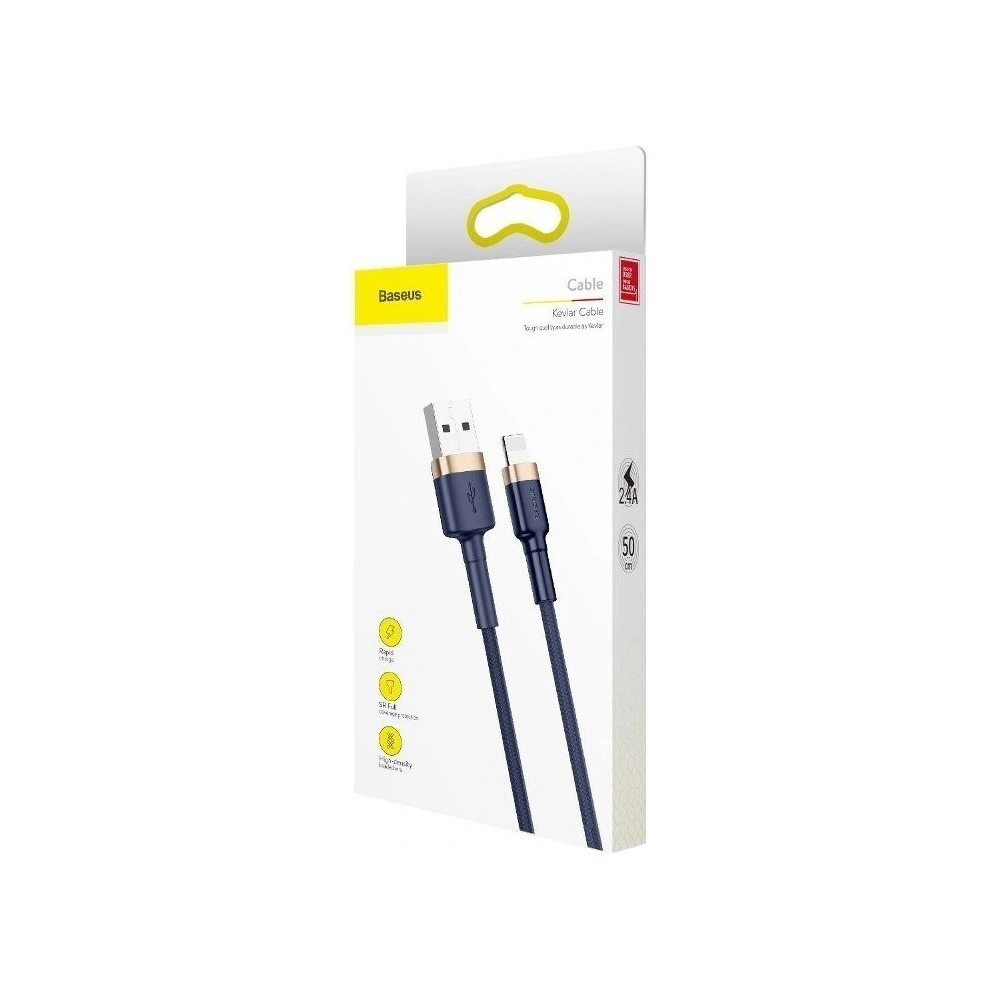 Hurtownia GSM - Kabel USB Lightning Baseus Cafule 2.4A 0,5m (złoto-granatowy) - BSU638GLDBLU - {ean13} - Hurt