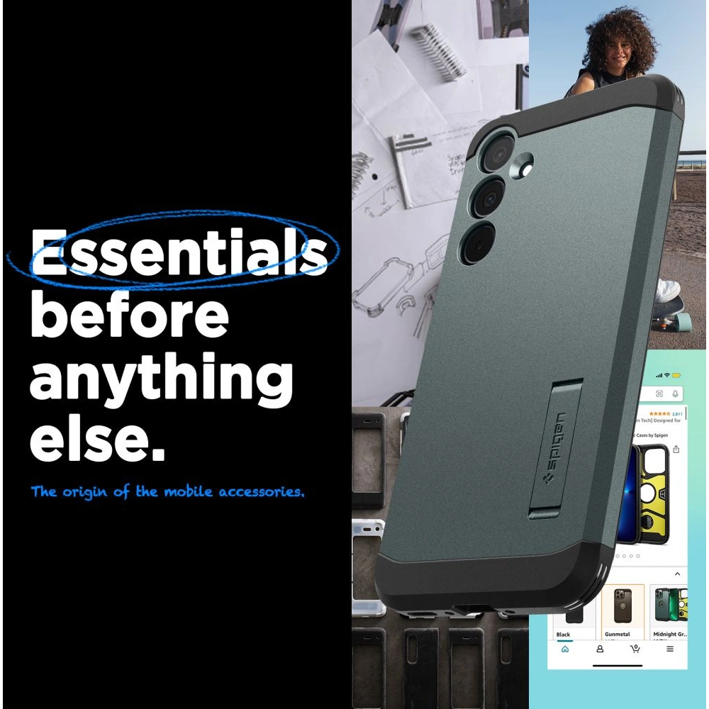 Hurtownia GSM - Case Spigen Tough Armor Samsung Galaxy A35 5G Abyss Grün - SPN3361 - {ean13} - Hurt
