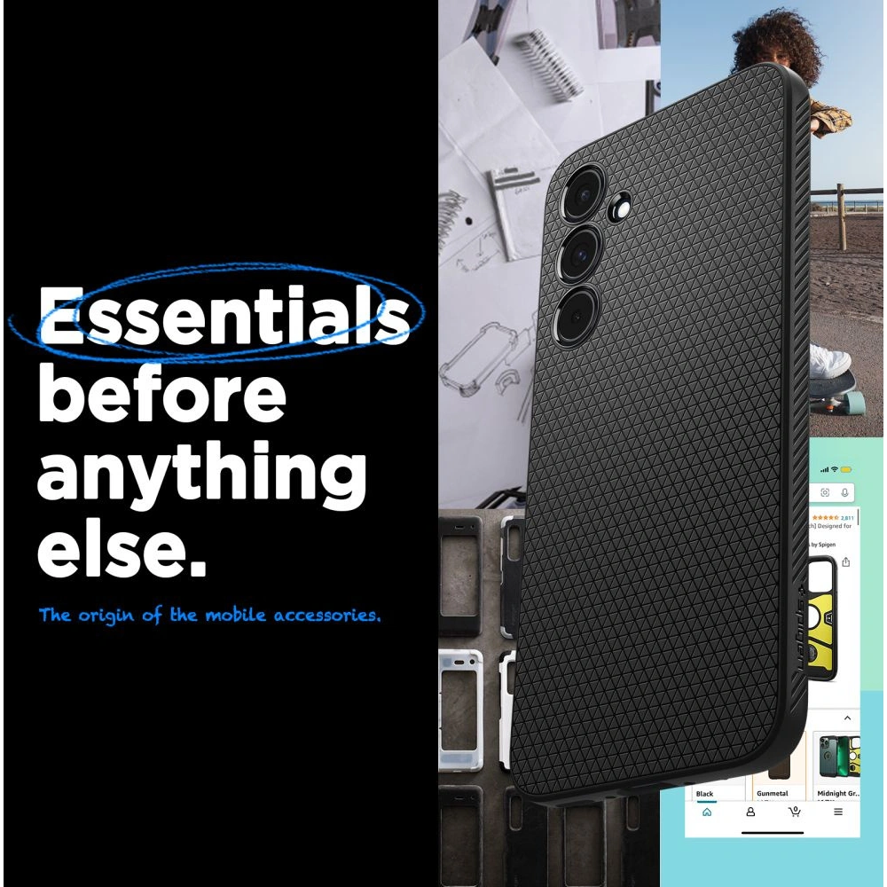 Hurtownia GSM - Etui Spigen Liquid Air Samsung Galaxy A55 5G Matně Černé - SPN3365 - {ean13} - Hurt
