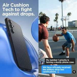 Hurtownia GSM - Etui Spigen Liquid Air Samsung Galaxy A55 5G Negru Mat - SPN3365 - {ean13} - Hurt