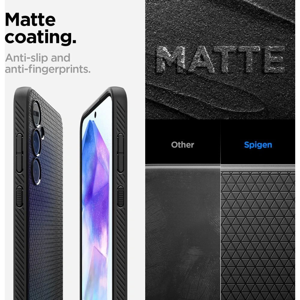 Hurtownia GSM - Case Spigen Liquid Air Samsung Galaxy A55 5G Matt Schwarz - SPN3365 - {ean13} - Hurt