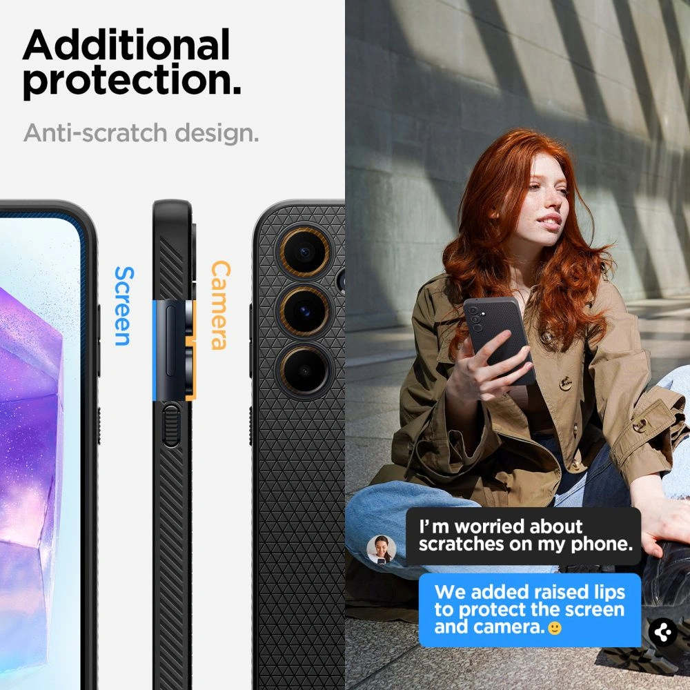 Hurtownia GSM - Etui Spigen Liquid Air Samsung Galaxy A55 5G Matně Černé - SPN3365 - {ean13} - Hurt