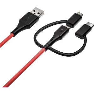 Kabel USB 3w1 BlitzWolf BW-MT4, micro USB/USB-C/Lightning, 3A 0,9m