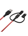 Wholesale Multiinterface 3in1 USB cable BlitzWolf BW-MT4, micro USB/USB-C/Lightning, 3A 0,9m - BLZ185 - {ean13} - Hurt
