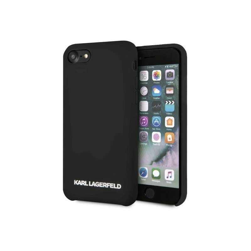 Hurtownia Karl Lagerfeld - 3700740435427 - KLD106BLK - Karl Lagerfeld KLHCI8SLBKS Apple iPhone SE 2022/SE 2020/8/7 hardcase czarny/black Silicone - B2B homescreen