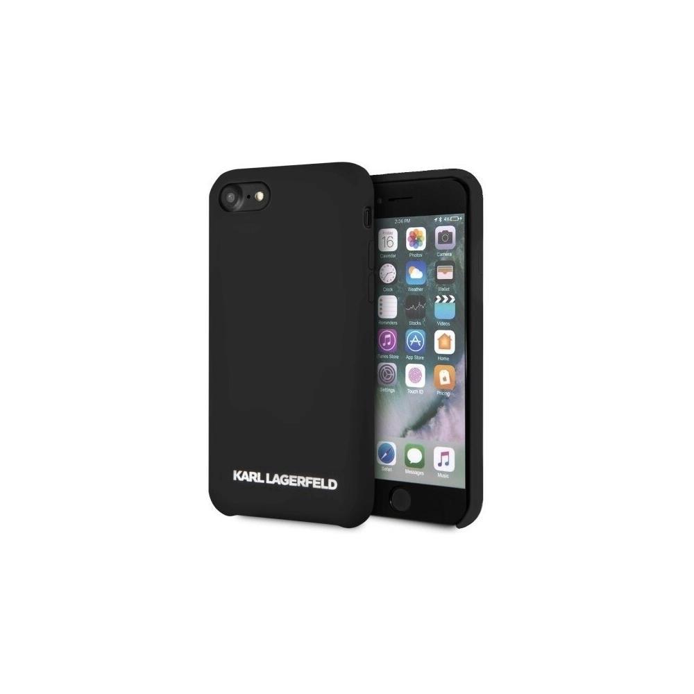 Hurtownia GSM - Karl Lagerfeld KLHCI8SLBKS Apple iPhone SE 2022/SE 2020/8/7 hardcase czarny/black Silicone - KLD106BLK - {ean13} - Hurt