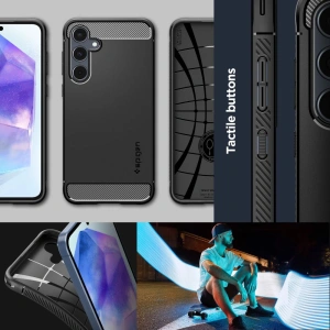 Hurtownia GSM - Etui Spigen Rugged Armor Samsung Galaxy A55 5G Negru Mat - SPN3372 - {ean13} - Hurt
