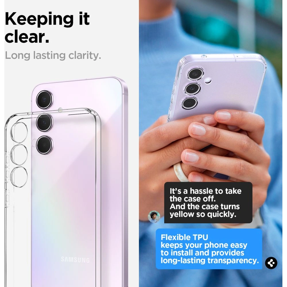 Hurtownia GSM - Etui Spigen Liquid Crystal Samsung Galaxy A55 5G Crystal Clear - SPN3373 - {ean13} - Hurt