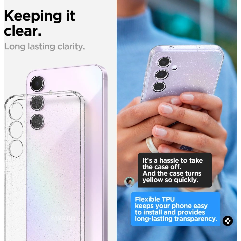 Wholesale Spigen Liquid Crystal Samsung Galaxy A55 5G Glitter Crystal - SPN3374 - {ean13} - Hurt