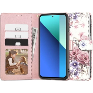 Etui Tech-Protect Wallet Xiaomi Redmi Note 13 4G Blossom Flower